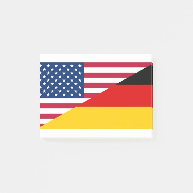 German American Pride US Germany Flag Post-it Notes (Front)