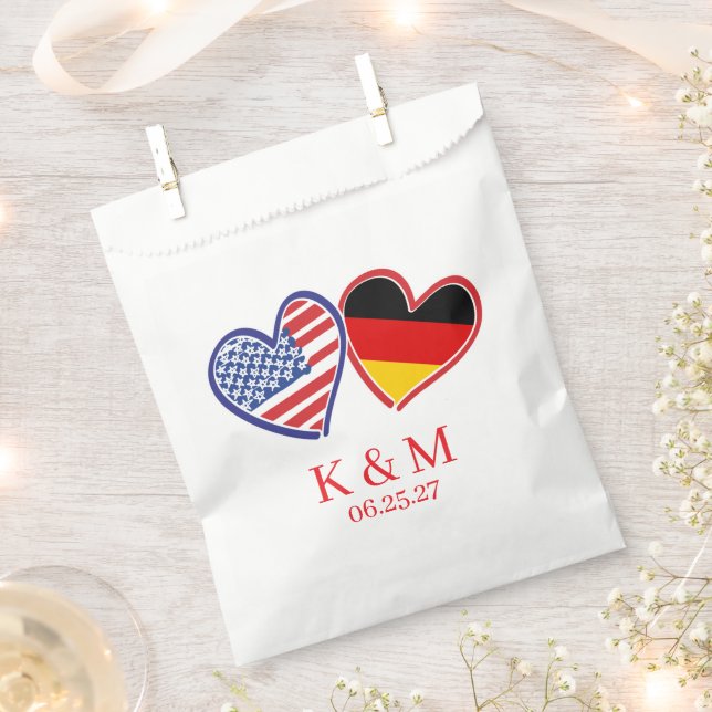 German American Wedding Favour Bags (Clipped)
