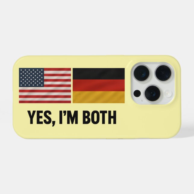 German American Yes Im Both - Germany USA Citizen iPhone Case (Back Horizontal)