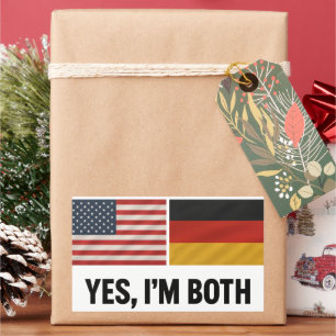 German American Yes Im Both - Germany USA Citizen Rectangular Sticker
