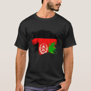 German and Afghanistan Mix Heritage Flag T-Shirt