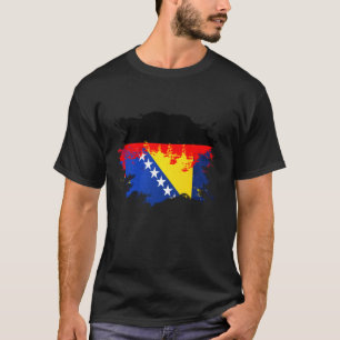 German and Bosnian Mix Heritage Flag T-Shirt