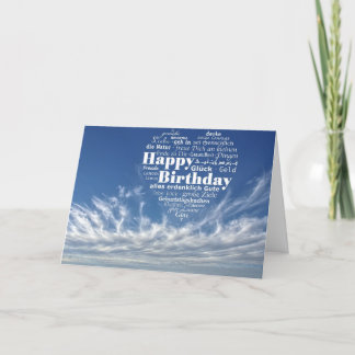 GERMAN AND ENGLISH HAPPY BIRTHDAY CARD
