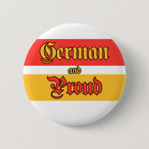 German and Proud 6 Cm Round Badge