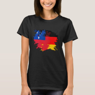 German and Samoan Mix Heritage Flag T-Shirt