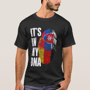 German and Slovak DNA Heritage Flag T-Shirt
