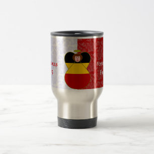 German Angel Red Hair Dressed in Flag Travel Mug