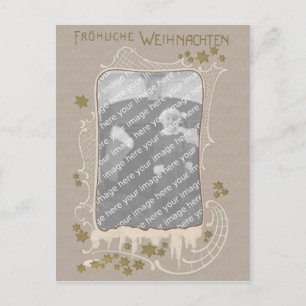 German Art Nouveau Photo Frame Christmas Card PC