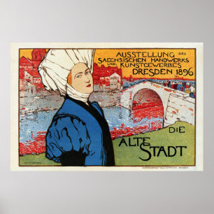 German artisanic art expo Dresden 1896 Poster