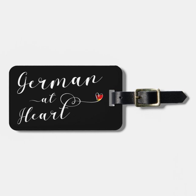 German At Heart Luggage Tag Template, Germany (Front Horizontal)