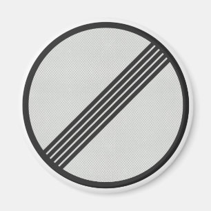 German Autobahn No Speed Limits Road Sign Magnet