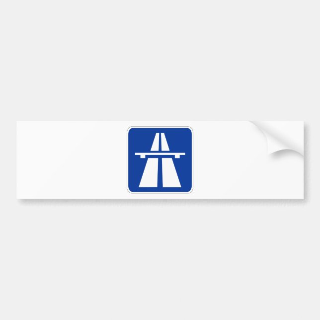 German Autobahn Sign Bumper Sticker (Front)