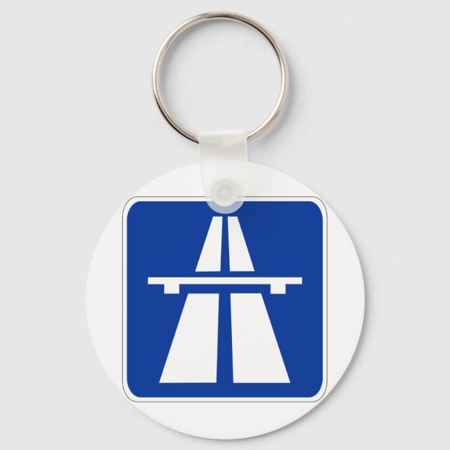 German Autobahn Sign Key Ring (Front)