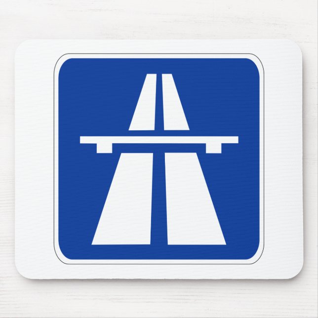 German Autobahn Sign Mouse Mat (Front)