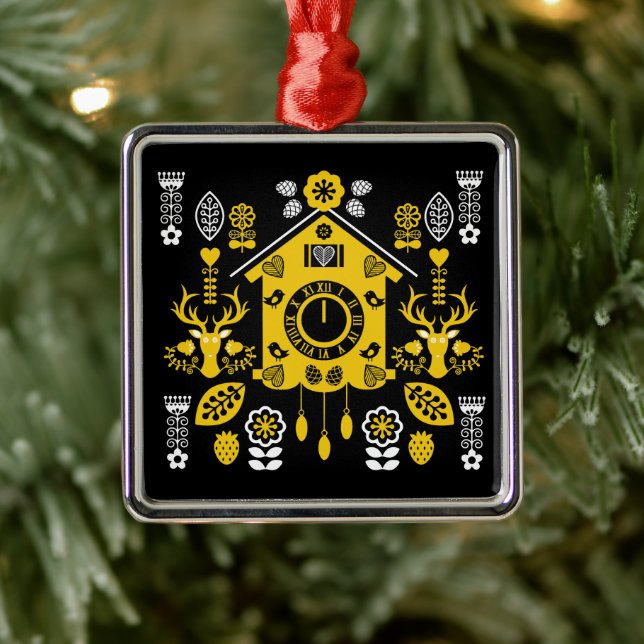 German Bauernmalerei Folk Art Metal Tree Decoration (Tree)