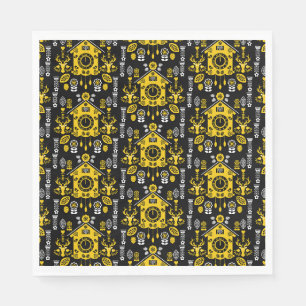 German Bauernmalerei Folk Art Napkin