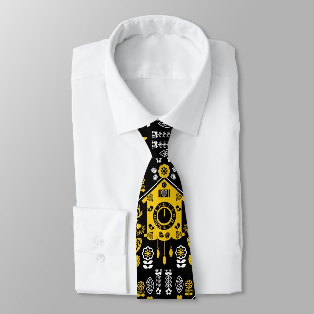 German Bauernmalerei Folk Art Tie (Tied)