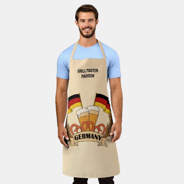 German Beer Custom Name Apron (Worn)