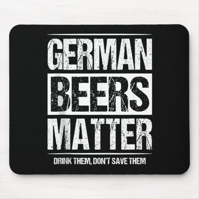 German Beers Matter Mouse Mat (Front)