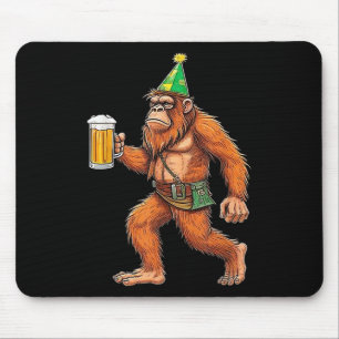 German Bigfoot Sasquatch Beer Lederhose Funny _1  Mouse Mat