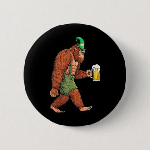 German Bigfoot Sasquatch Beer Lederhose Funny _2 6 Cm Round Badge