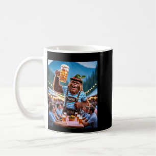 German bigfoot sasquatch lederhosen funny 2025 coffee mug