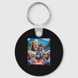 German bigfoot sasquatch lederhosen funny 2025 key ring