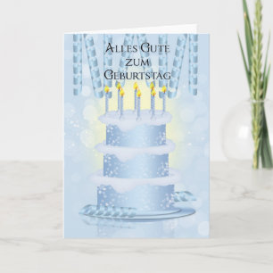 German Birthday Cake And Candles Card