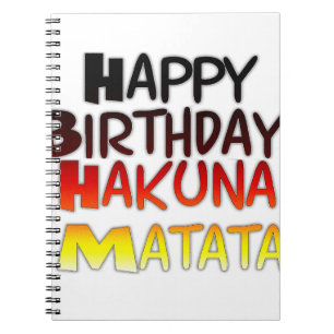 German Birthday Hakuna Matata Art Print Notebook