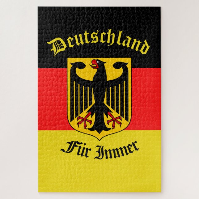 German black eagle, Deutschland forever/Fur Immer Jigsaw Puzzle (Vertical)