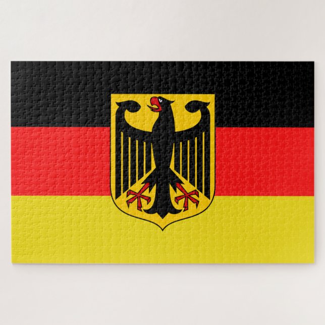 German black eagle, Deutschland German flag Jigsaw Puzzle (Horizontal)