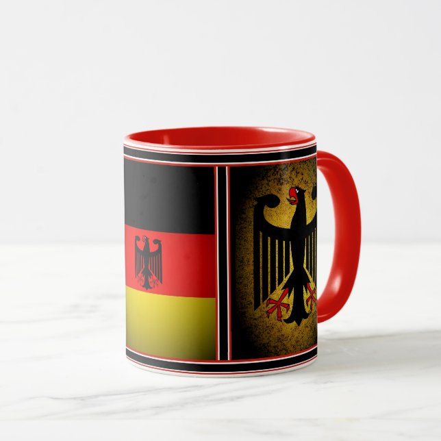 German, black eagle of German flag, Germany 11oz Mug (Front Right)