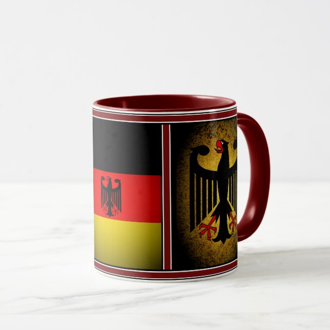 German, black eagle of German flag, Germany 11oz Mug (Front Right)