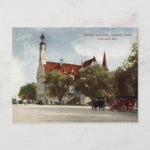 German Bldg Jackson Park Chicago IL 1917 Vintage Postcard