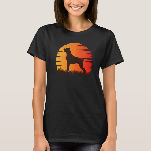 German Boxer Dog Retro  36 T-Shirt (Front)