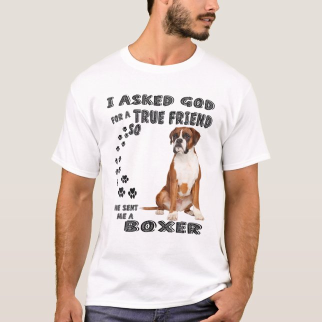 German Boxer Quote Mum Dad Lover Print, Deutscher T-Shirt (Front)