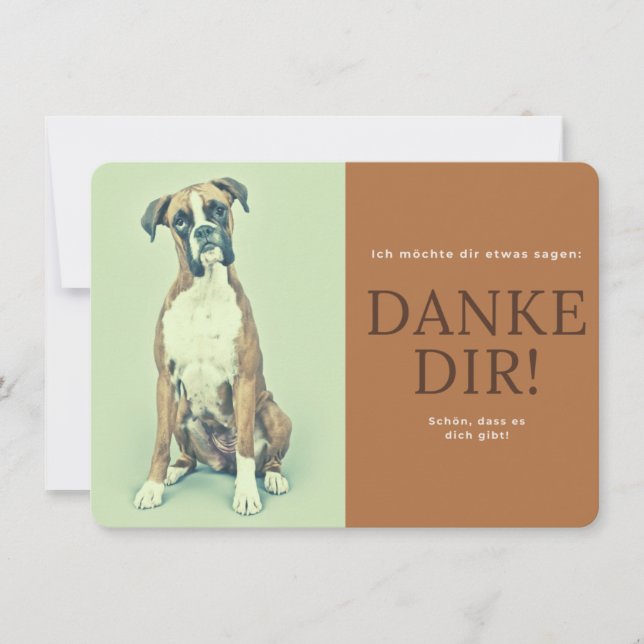 German boxer thank you card (Front)