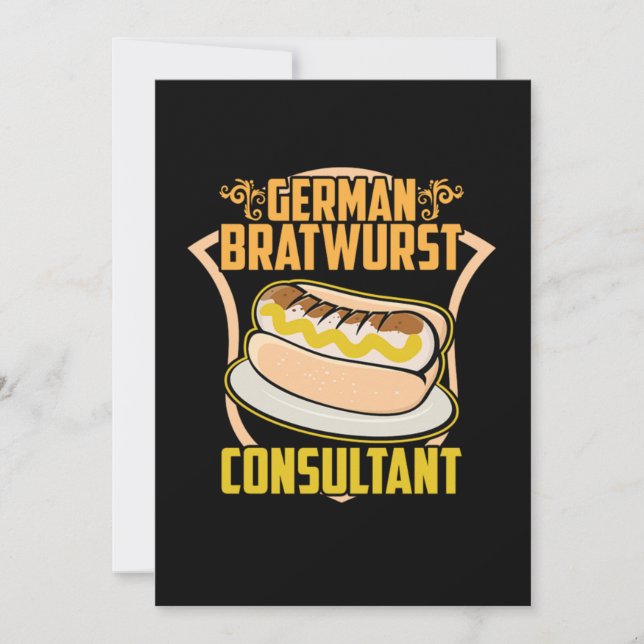 German Bratwurst Consultant Oktoberfest Bier Gift Invitation (Front)