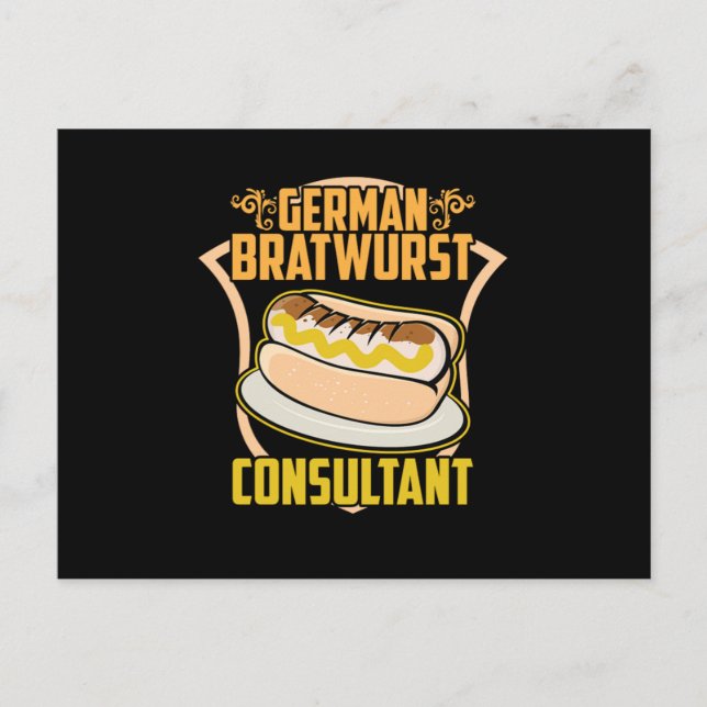German Bratwurst Consultant Oktoberfest Bier Gift Postcard (Front)