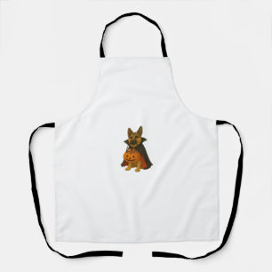 German Bulldog Halloween Dog in Vampire Costume wi Apron