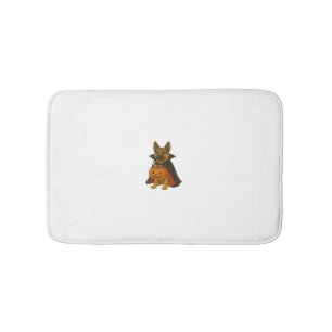 German Bulldog Halloween Dog in Vampire Costume wi Bath Mat