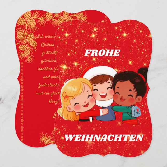 german card : Classmates Christmas  (Front/Back)