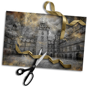 German Castle Steampunk Aschaffenburg Decoupage Tissue Paper