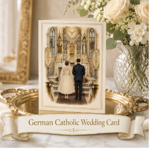 German Catholic Wedding Mass Congratulations Card