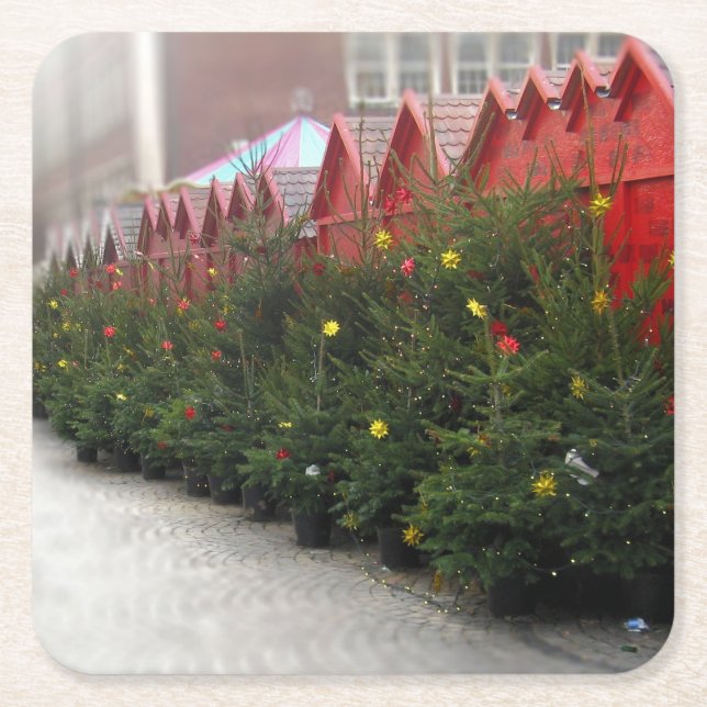 German Christkindlmarket - Christmas Tree Coaster (Front)