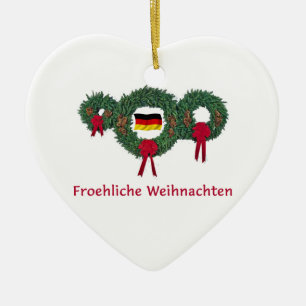 German Christmas 2 Ceramic Tree Decoration