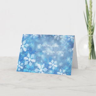 German Christmas card with snowflakes