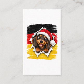 German Christmas Dachshund Calling Card