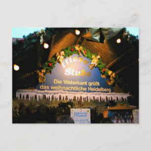 German Christmas, Festive Christmas market stube Holiday Postcard