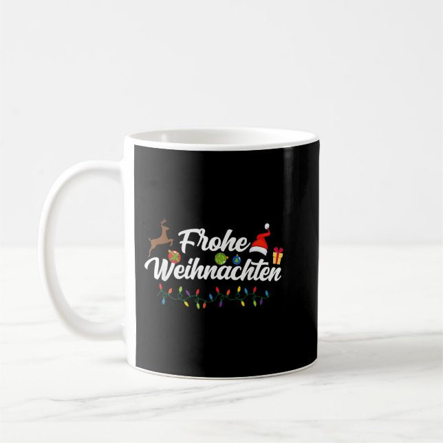 German Christmas Frohe Weihnachten  Coffee Mug (Left)